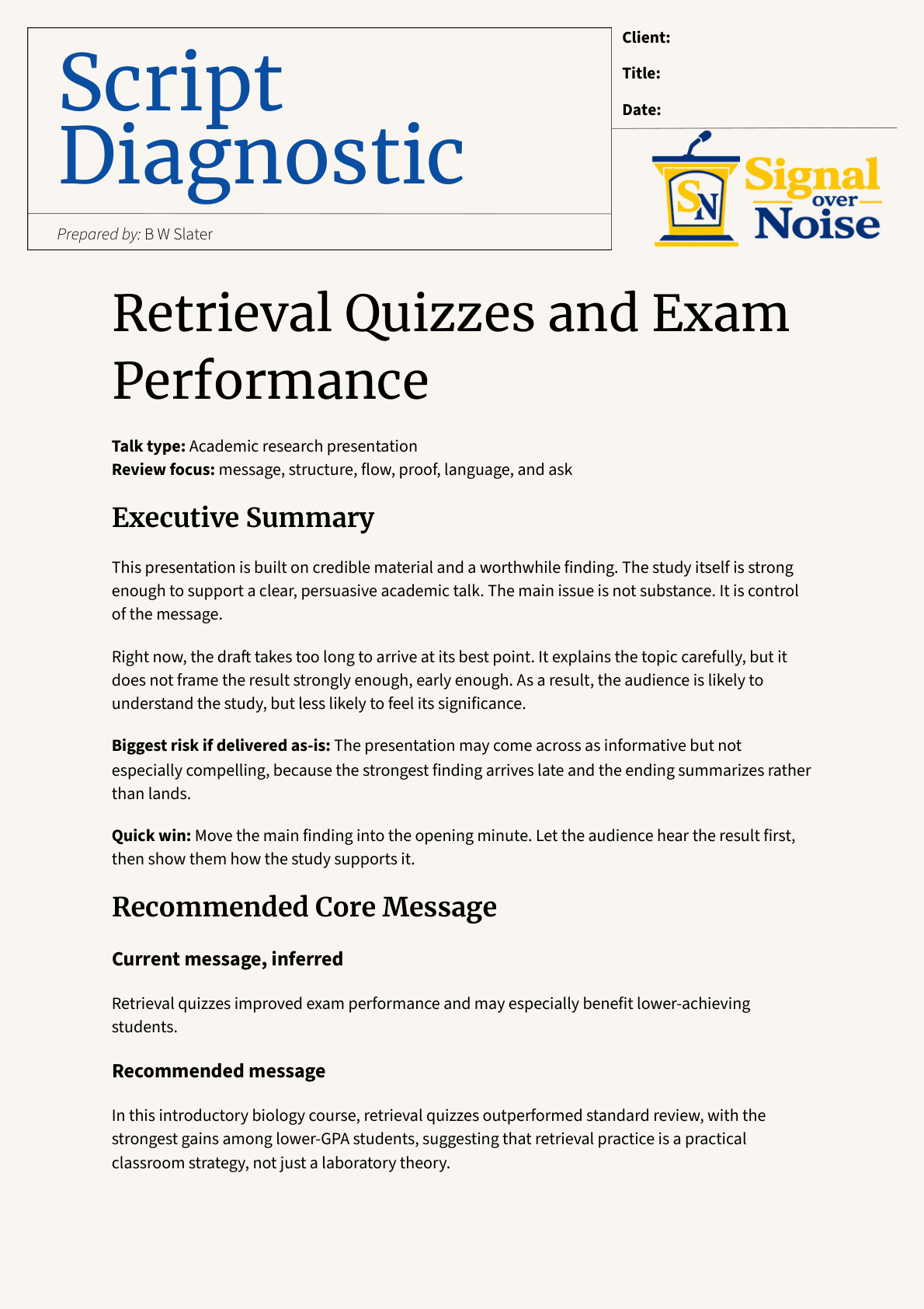 Preview of the retrieval quiz research diagnostic PDF